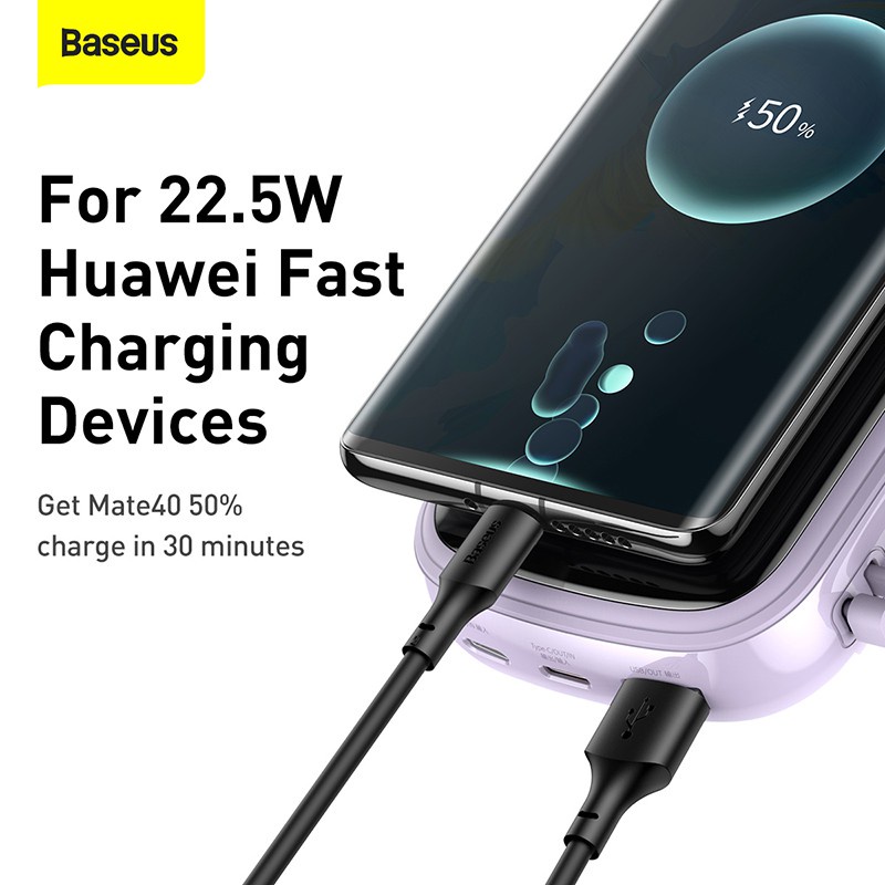 Pin Sạc Dự Phòng Baseus Qpow Pro 10000mah 20000mah PD Sạc Nhanh Tích Hợp Dây Sạc IP / Type C Màn Hình LED - Hàng Chính Hãng