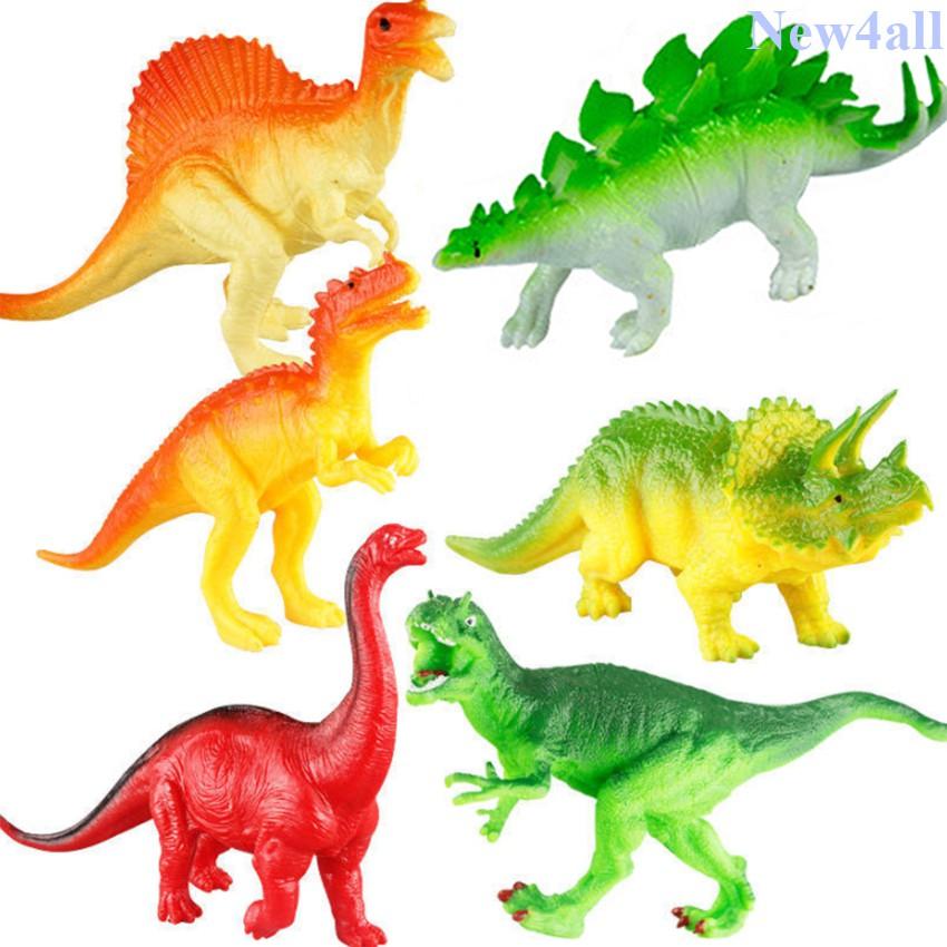 Hộp đồ chơi mô hình Khủng Long 16 chi tiết (5-17 cm) New4all Dinosaur Century bằng nhựa đặc cho bé