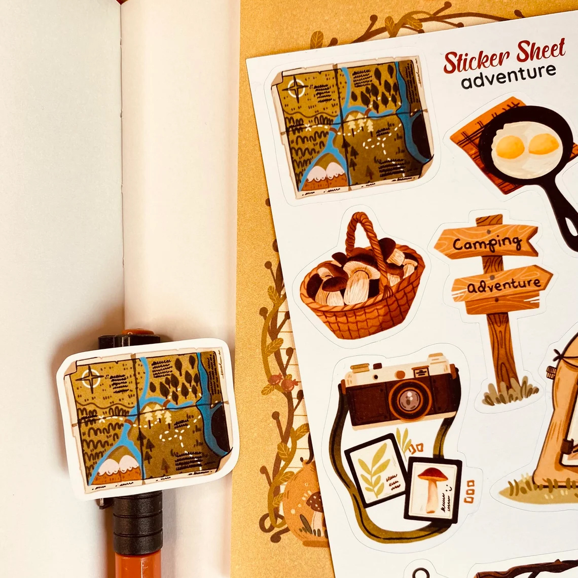 Sticker sheet adventure - chuyên dán, trang trí sổ nhật kí, sổ tay | Bullet journal sticker - unim081
