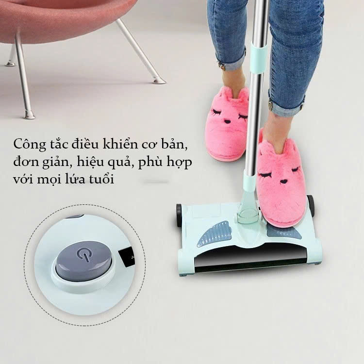Chổi Điện Hút Bụi, Quét Lau Nhà Đa Năng 3in1 Loại Tốt Siêu Sạch và Thuận Tiện: