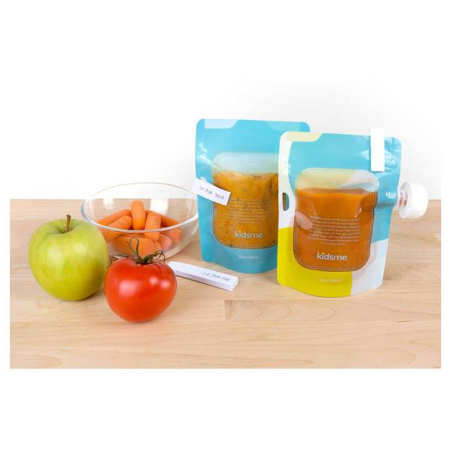 Hộp 4 Túi Bóp Thức Ăn Tái Sử Dụng Kidsme Reusable Food Pouch Anh Quốc Cho Trẻ Từ 04 Tháng Tuổi - Ăn Dặm Chủ Động