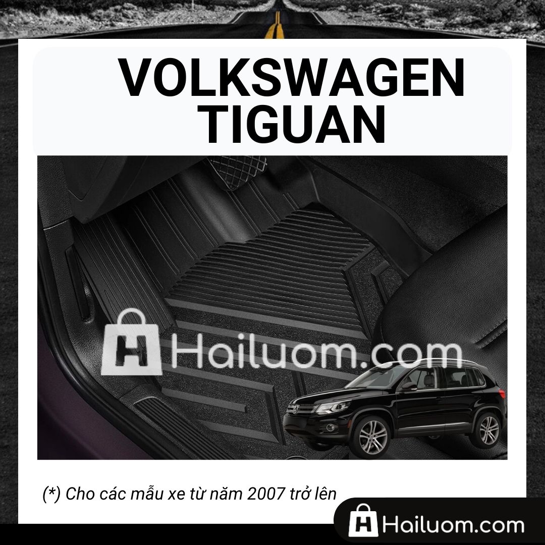Thảm lót sàn ô tô Volkswagen Tiguan  - Thảm lót sàn ô tô 3W Nhựa TPE Đúc Khuôn Cao Cấp