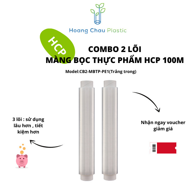 Combo 2 Lõi Màng Bọc Thực Phẩm PE SATIS 30cm x 100m Không Chứa Chất Phụ Gia Gây Hại Sức Khỏe Dùng Được Cho Lò Vi Sóng