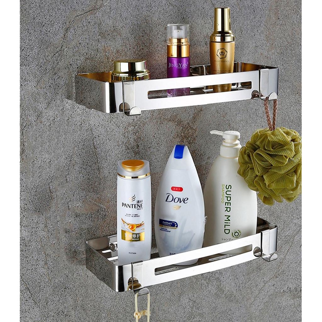 Kệ góc phòng tắm Inox 304 AnShin chống gỉ sét - Kệ Inox 304 hình tam giác - có thể bắt vít hoặc dán keo có sẵn