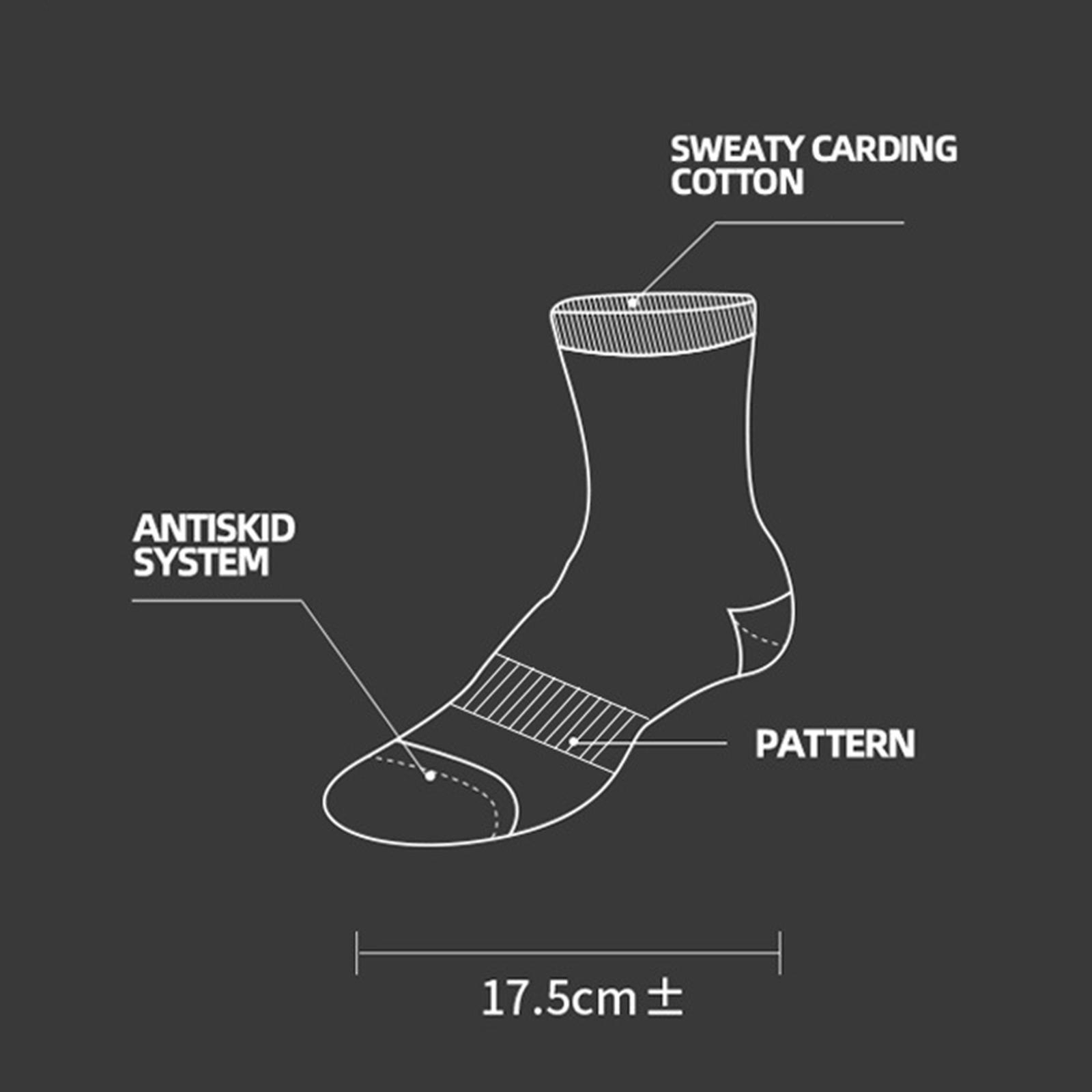 1 Pair Men Crew Socks Breathable Athletic Sports Ankle Socks for Football
