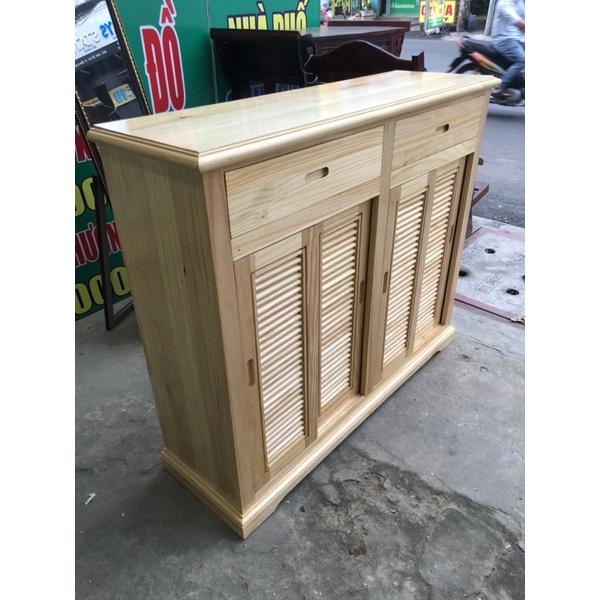 Tủ Đựng Giày Dép Thông Minh Cửa Lùa 4 Cánh Gỗ Thông 100%