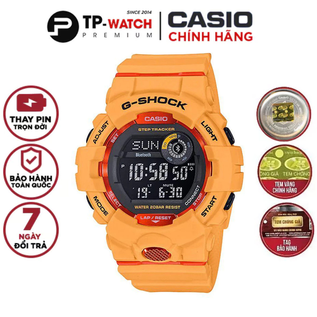 Đồng Hồ Nam Dây Nhựa Casio G-Shock GBD-800-4DR Bluetooth - Đếm bước chân - Đo lượng Kcalo đã đốt | GBD-800-4 G'Squad Step Tracker