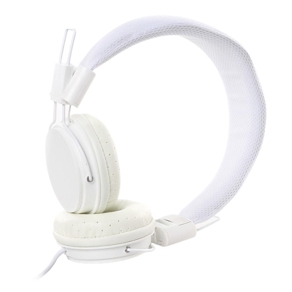 EP05 3.5mm Wired Headphones w/ Mic Headset For Phone Computer PC White