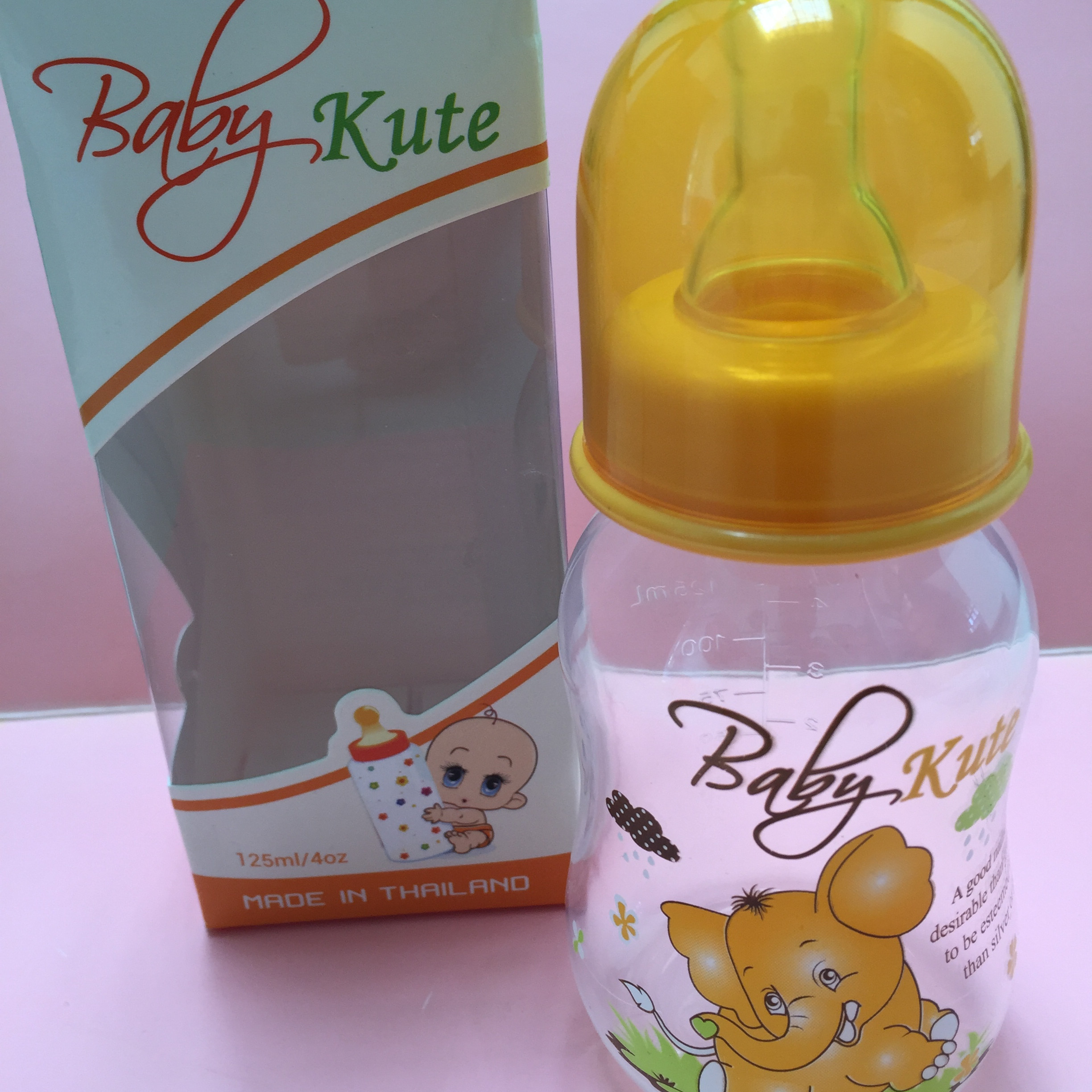 Bình sữa cho bé Baby Kute 125ML dạng eo nhập khẩu từ Thái Lan