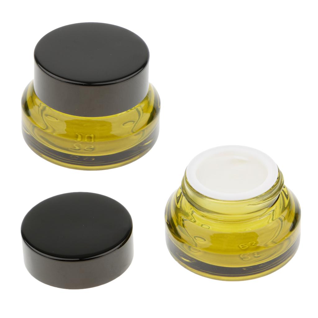 Empty Glass Makeup Container Face Cream Jars Lotion Bottle Case for Travel