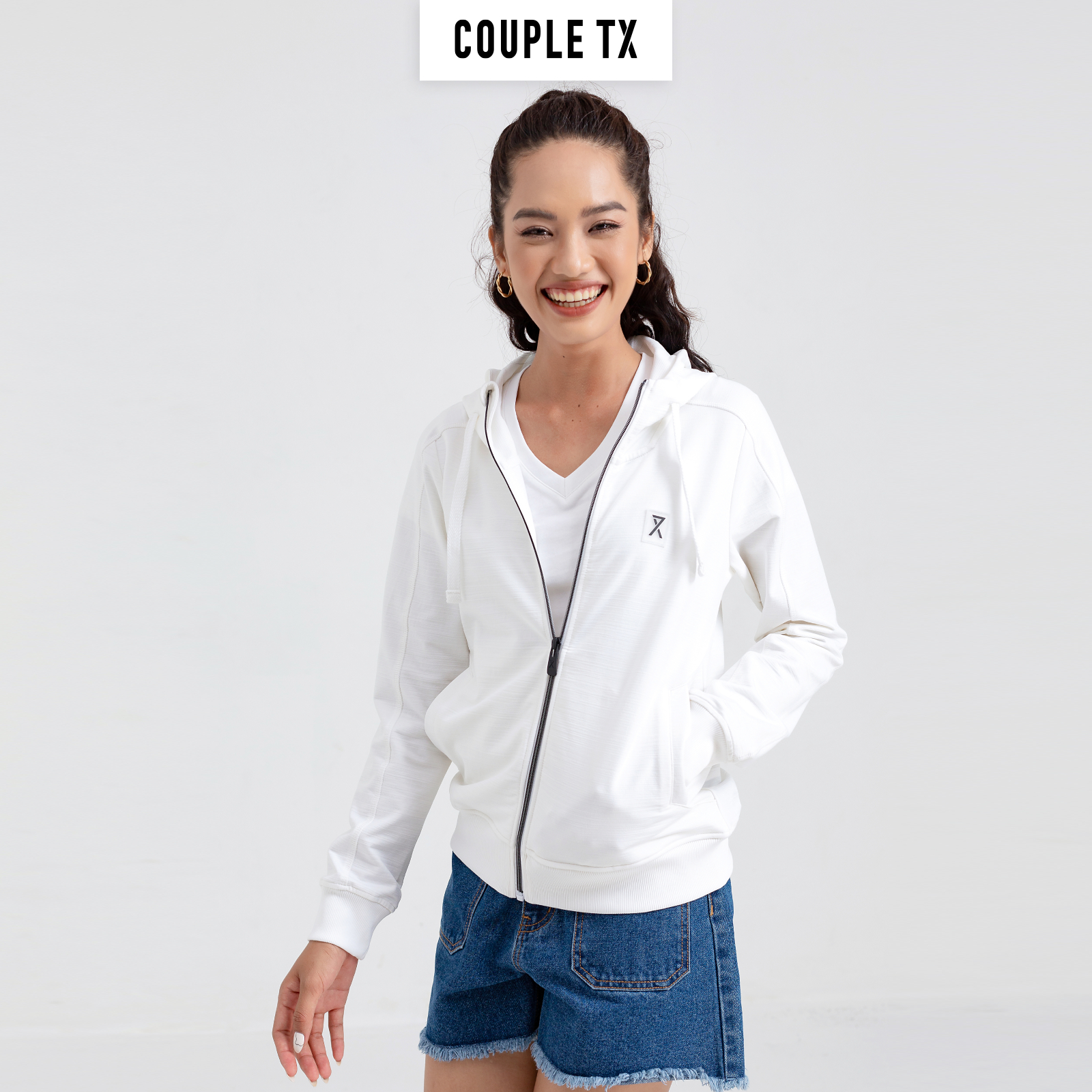 Áo Khoác Thun Nữ Vải Slub Couple TX