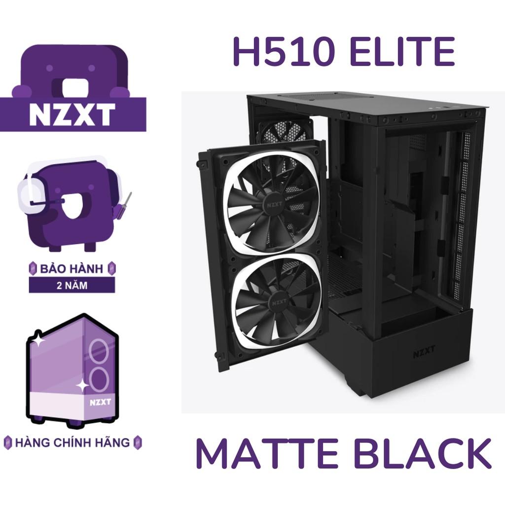 Vỏ Case Máy Tính NZXT H510 ELITE - Đen sần- Hàng Chính Hãng