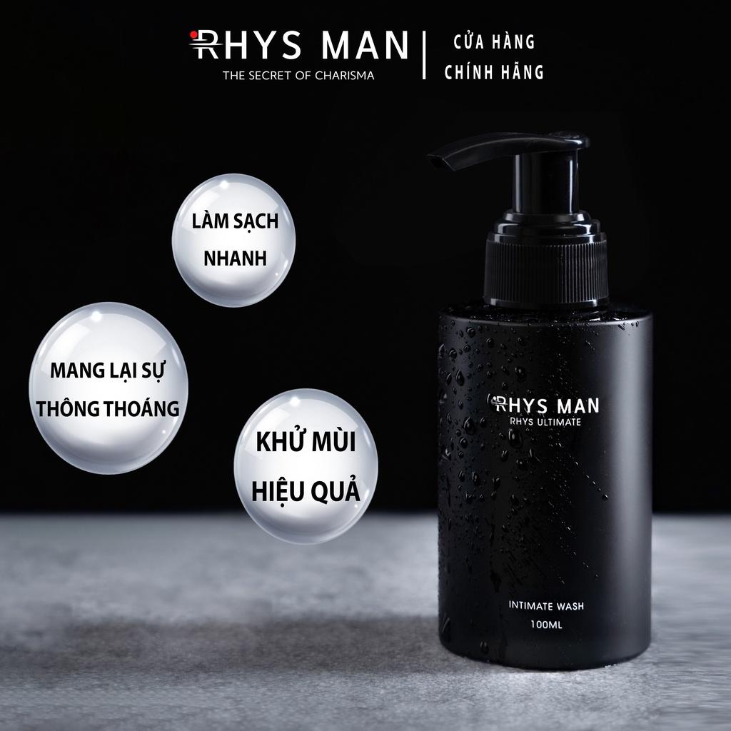 3 Chai - Sữa tắm gội nam 3in1 350 ml &amp; Sữa rửa mặt nam 100ml &amp; Dung dịch vệ sinh nam 100ml RHYSMAN - Hàng chính hãng