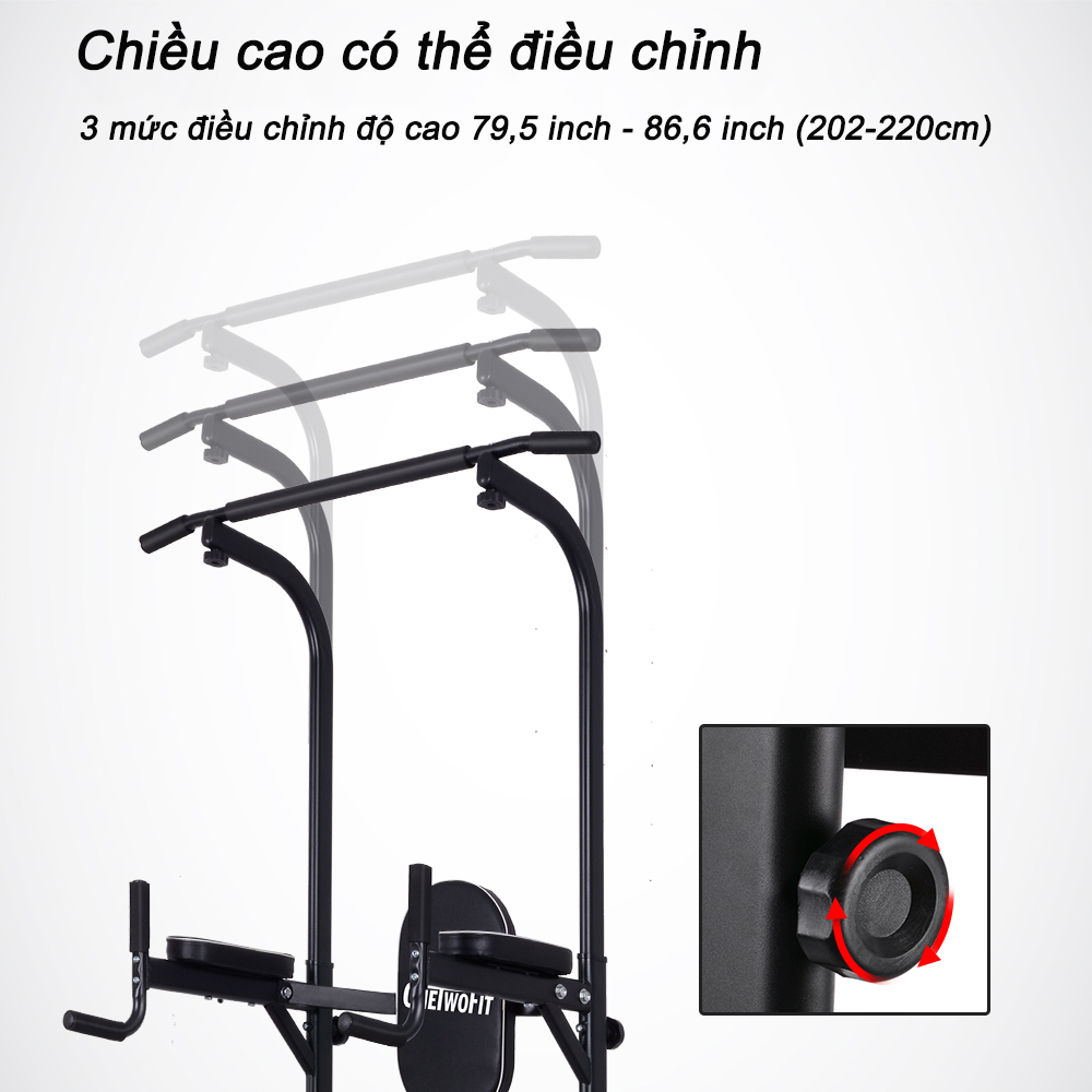 OneTwoFit Bộ xà đơn, xà kép đa năng Gym, lượng Kéo lên tại nhà dụng Xà đơn xà kép OT061A