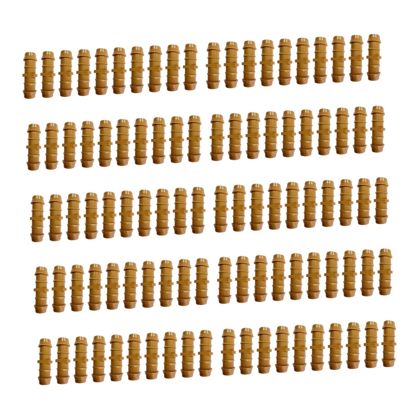 100Pcs Garden Irrigation Pipe Connector 17mm Drip System DIY Drip Irrigation