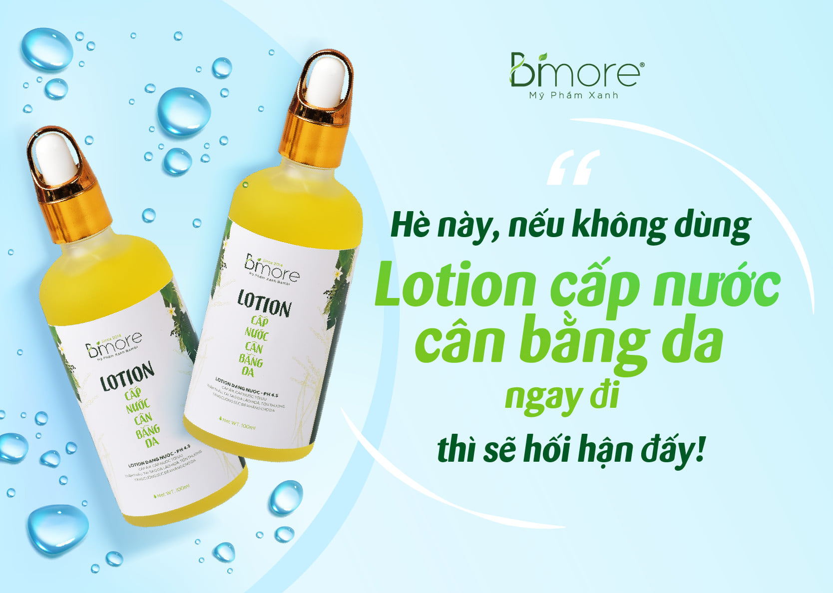 Lotion cấp nước cân bằng da Bimore thẩm thấu cao cân bằng pH cho da_100ml