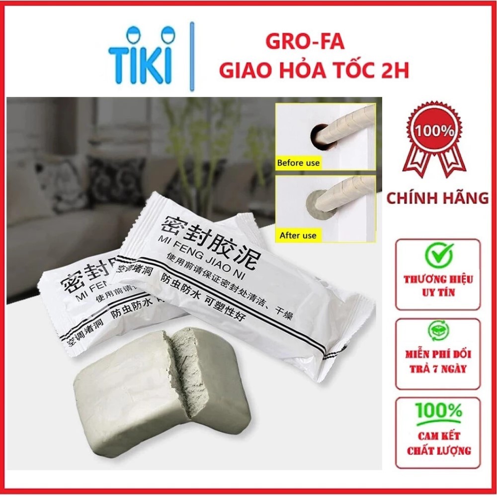 Xi Măng Trắng Bùn Đất Sét Trám Tường Chống Thấm Bù Trám Lỗ Điều Hòa Đường Ống Nước - Chính hãng 