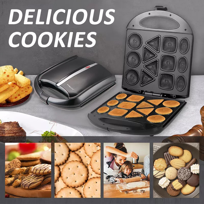 Máy Làm Bánh 13 Bánh Qui SF6031_ 220 V Electric Cookie Maker Biscuit Machine Non Stick Plate