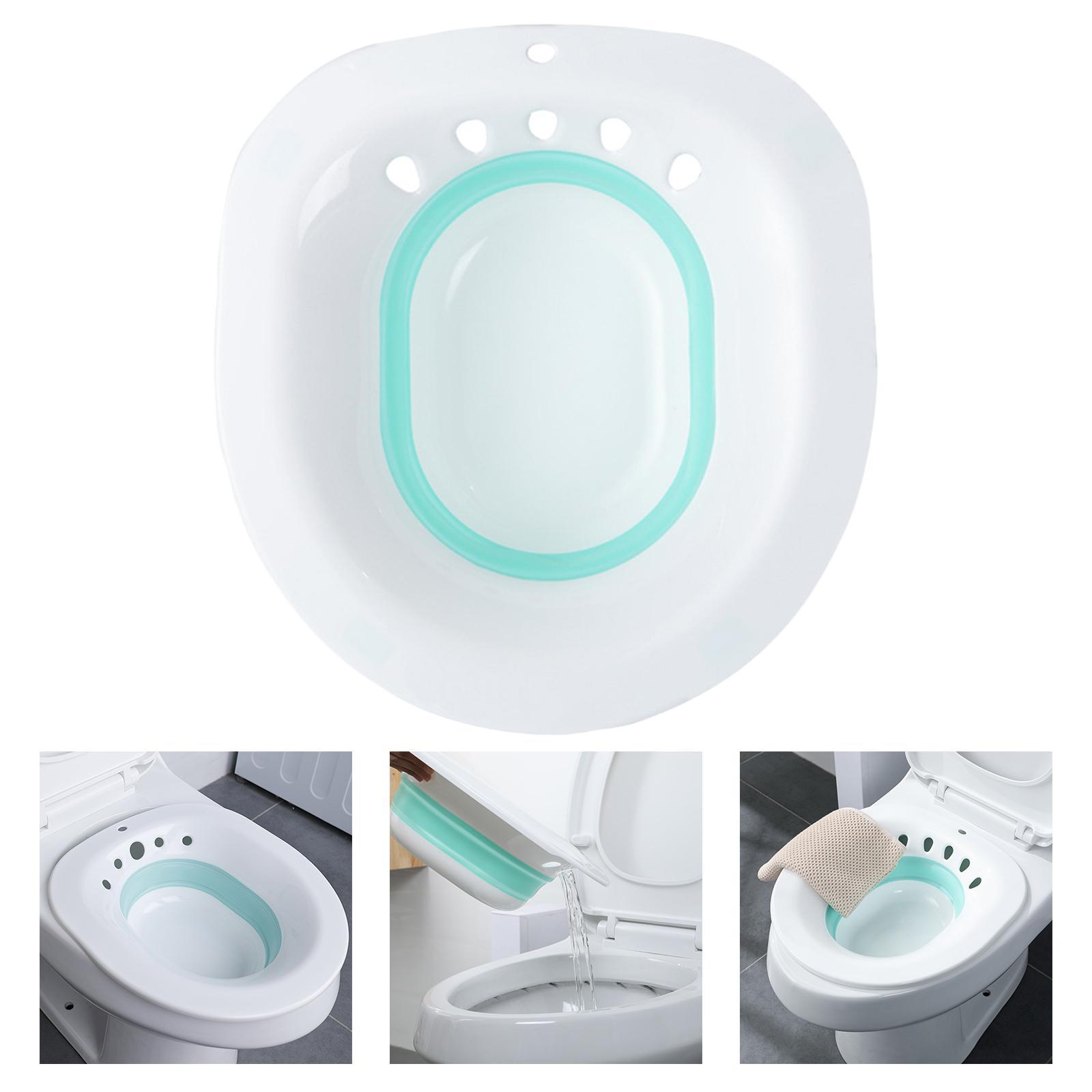 Hip Soaking Bath Tub High-Spa Sitz Bath for Hemorrhoids Avoid Squating Pink