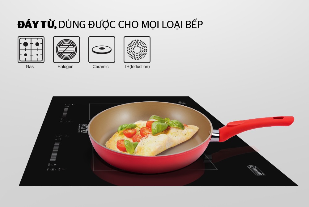 Chảo giả đúc Sunhouse SFPA26M đáy từ phi 26, Hàng chính hãng