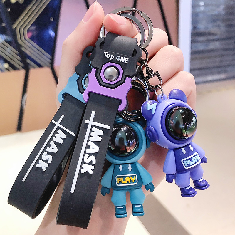 Móc khóa phi hành gia hình gấu hoạt hình dễ thương giá rẻ keychain spaceman astronaut cute đáng yêu MK03