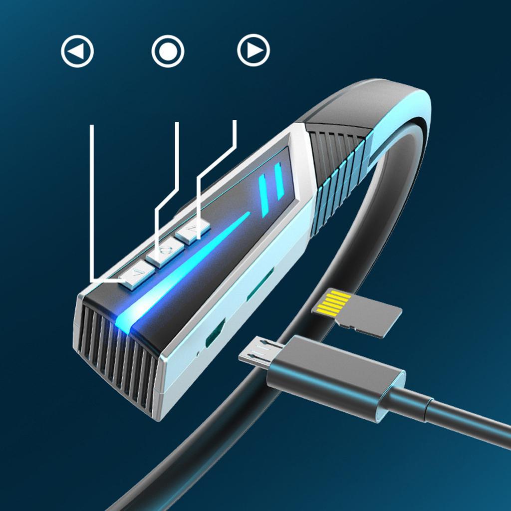 2x Hanging Neck Headphone BT 5.2 Transmission Waterproof for Swimming