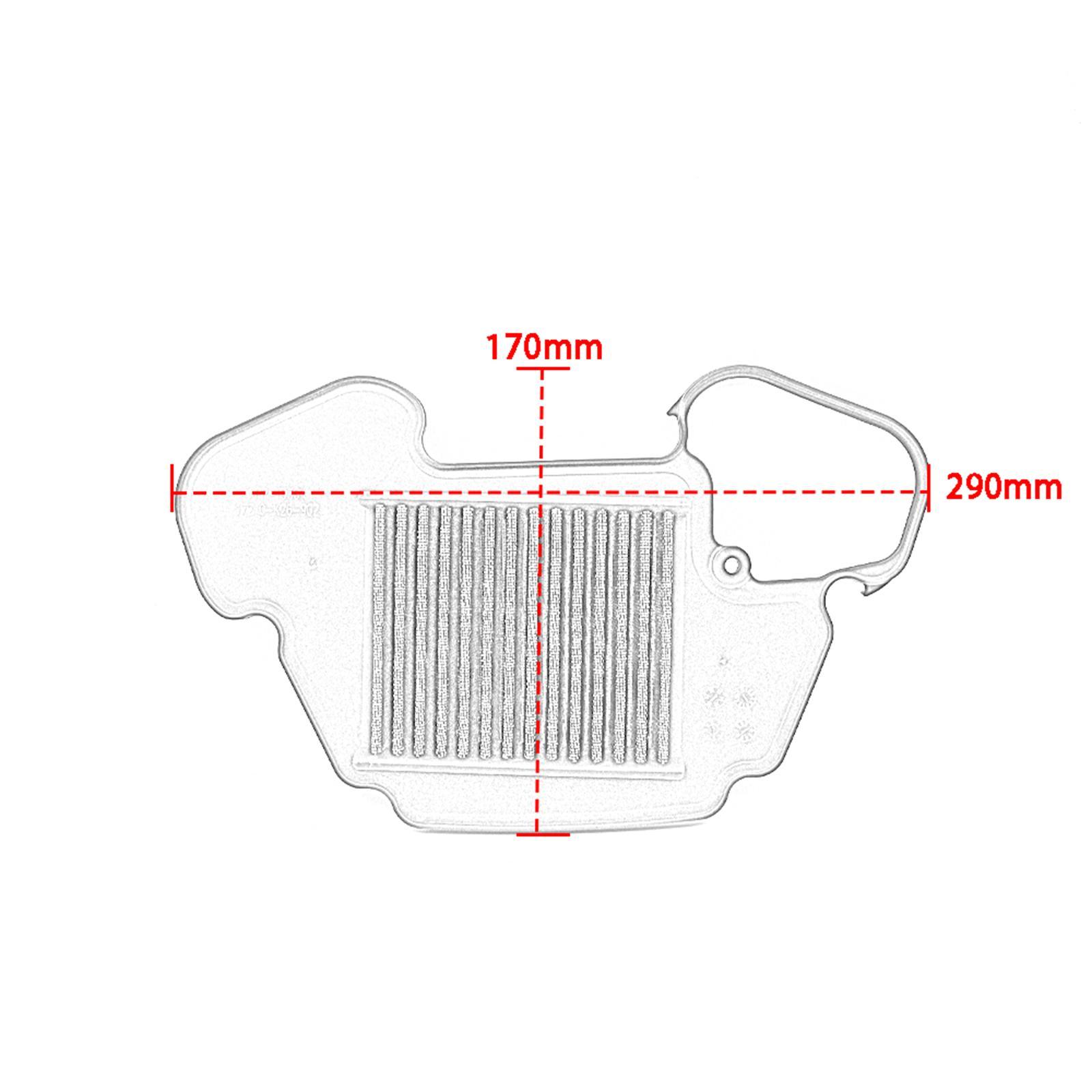 Motorcycle Air Intake Filter Cleaner Element, Accessory, Reusable, Durable Professional Easy Installation Easy to Use Easy to Clean Replacement