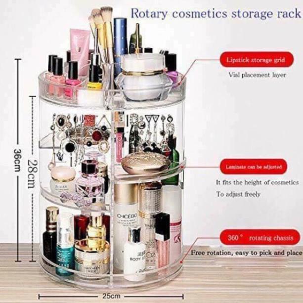 Khay đựng mỹ phẩm xoay 360 độ siêu tiện dụng
