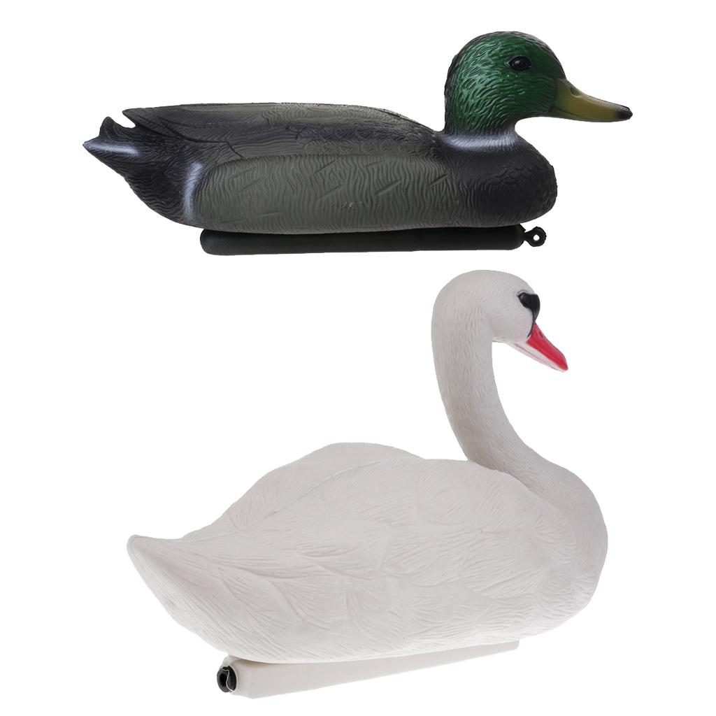 3Pcs SWAN DUCK DECOY Floating Duck Decoy with Weighted Keel for Hunting Fishing