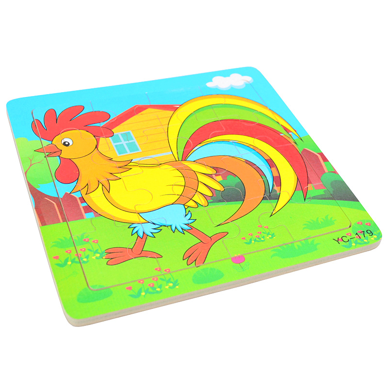 Đồ Chơi Gỗ,Bộ 5 Tranh Ghép Hình 16 Miếng Ghép Cho Bé Rèn Luyện Tư Duy Kèm 40 Thẻ Học Flashcards Tiếng Việt