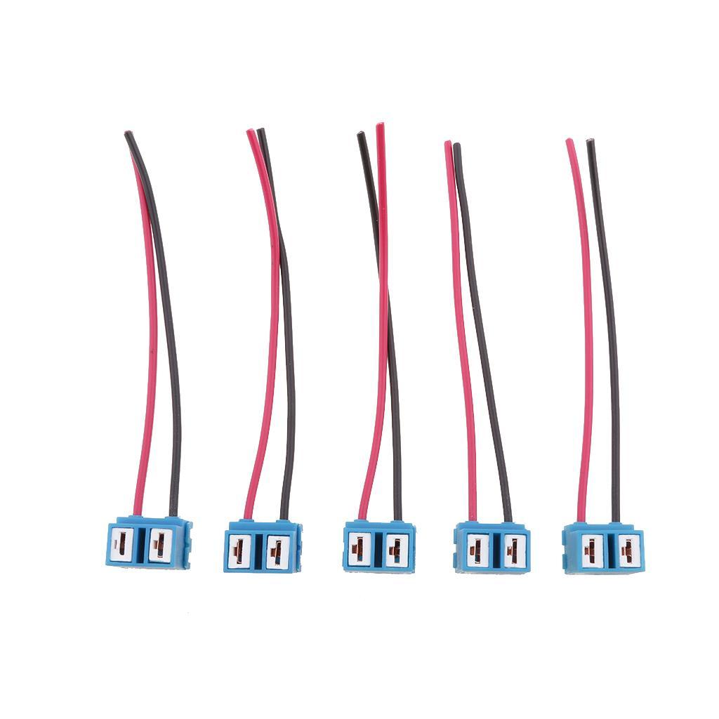 5 Pieces Car H7 Headlight Fog Lamp Wiring Harness Wire Connector Socket