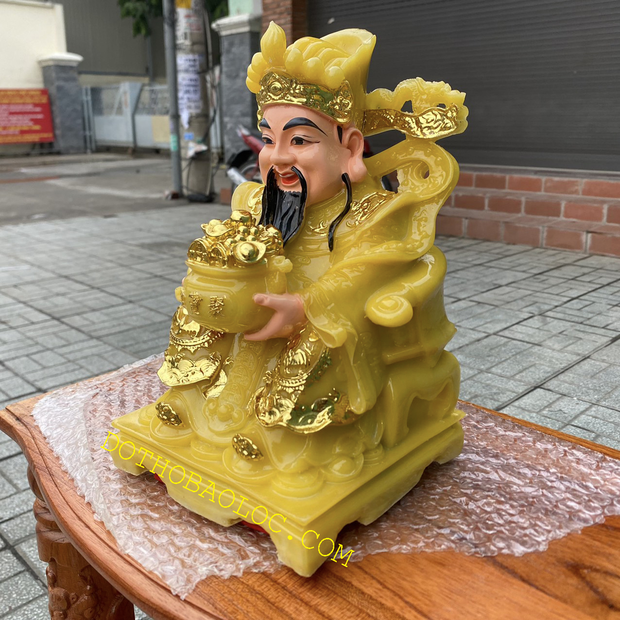 Tượng Ông Thần Tiên đá Việt Nam cao 25cm – Vàng