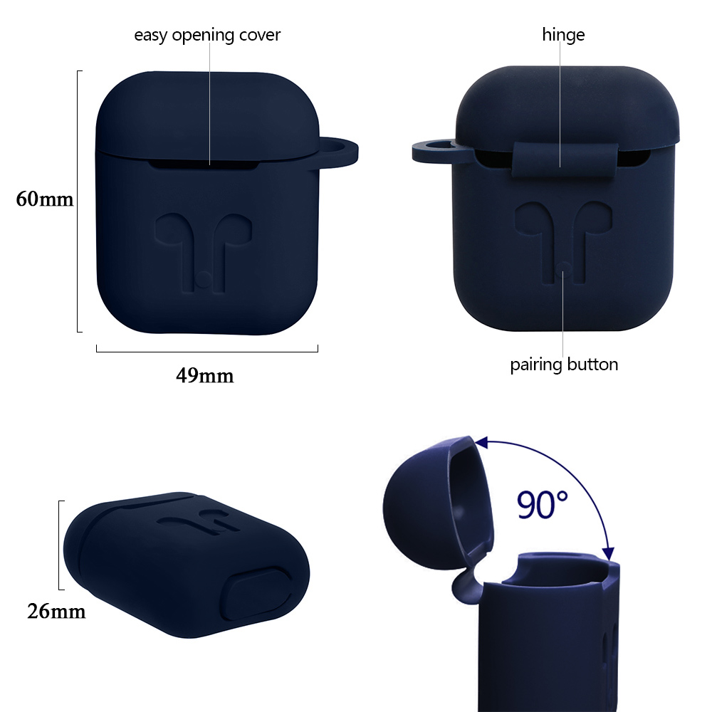 Hộp Đựng Tai Nghe BT Không Dây Vỏ Silicone Tương Thích Với AIRpods Apple