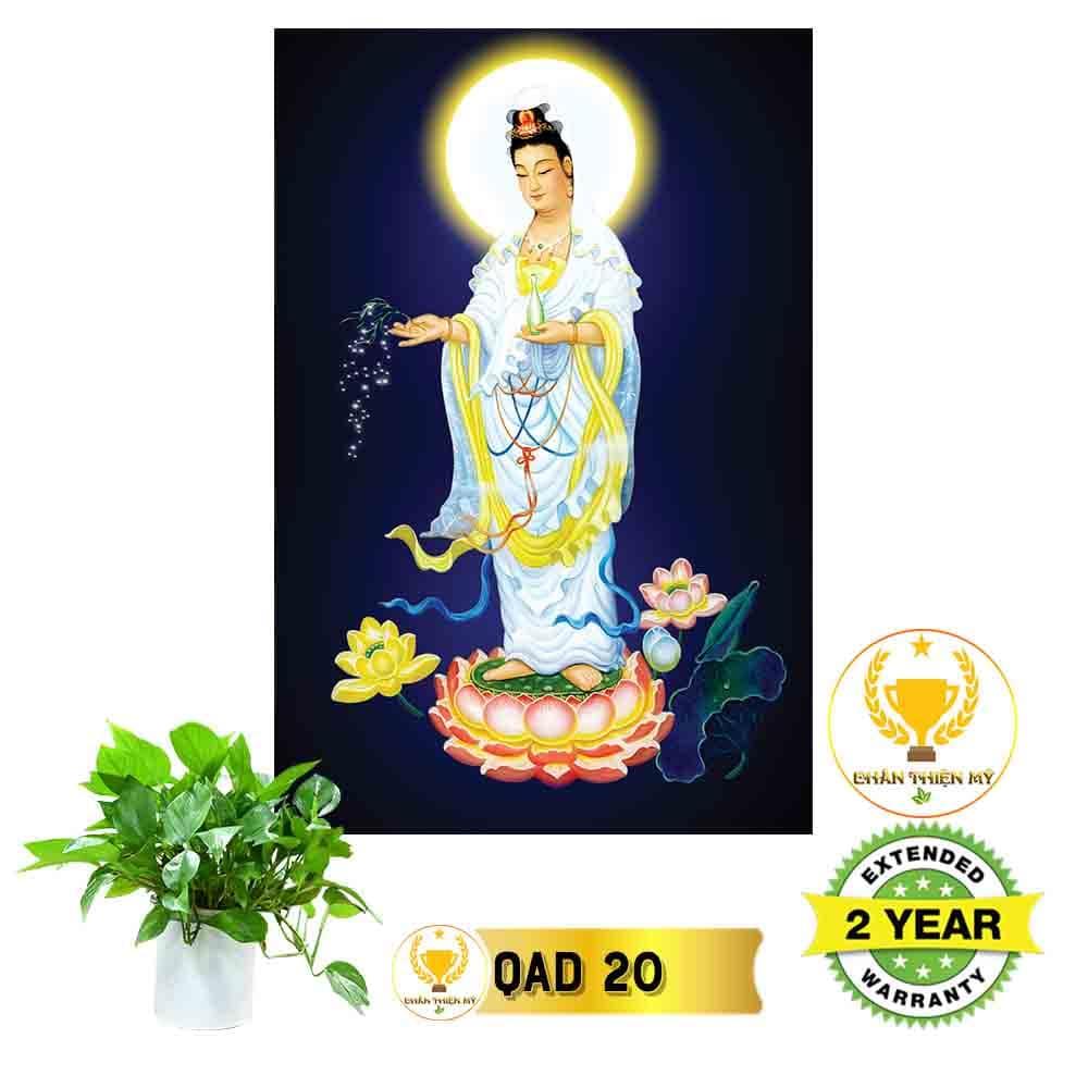 Tranh điện Quan Thế Âm Bồ Tát đứng QAN4