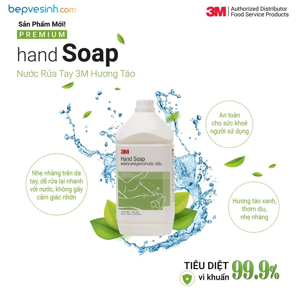Nước Rửa Tay Diệt Khuẩn 3M Hand Soap, Dạng Gel, Dưỡng Ẩm Tay, Mùi Hương Nhẹ, Can Lớn 3800 (4kg)