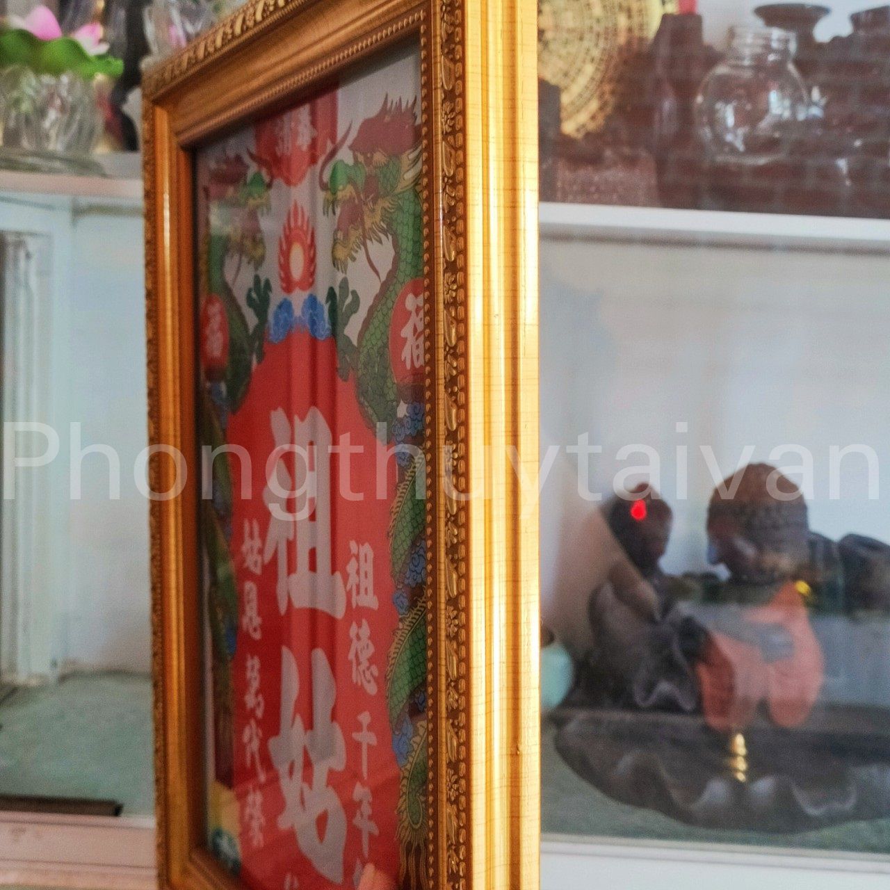 Bài vị Tổ Cô khung vàng loại đẹp 28cm-35cm - thờ cúng