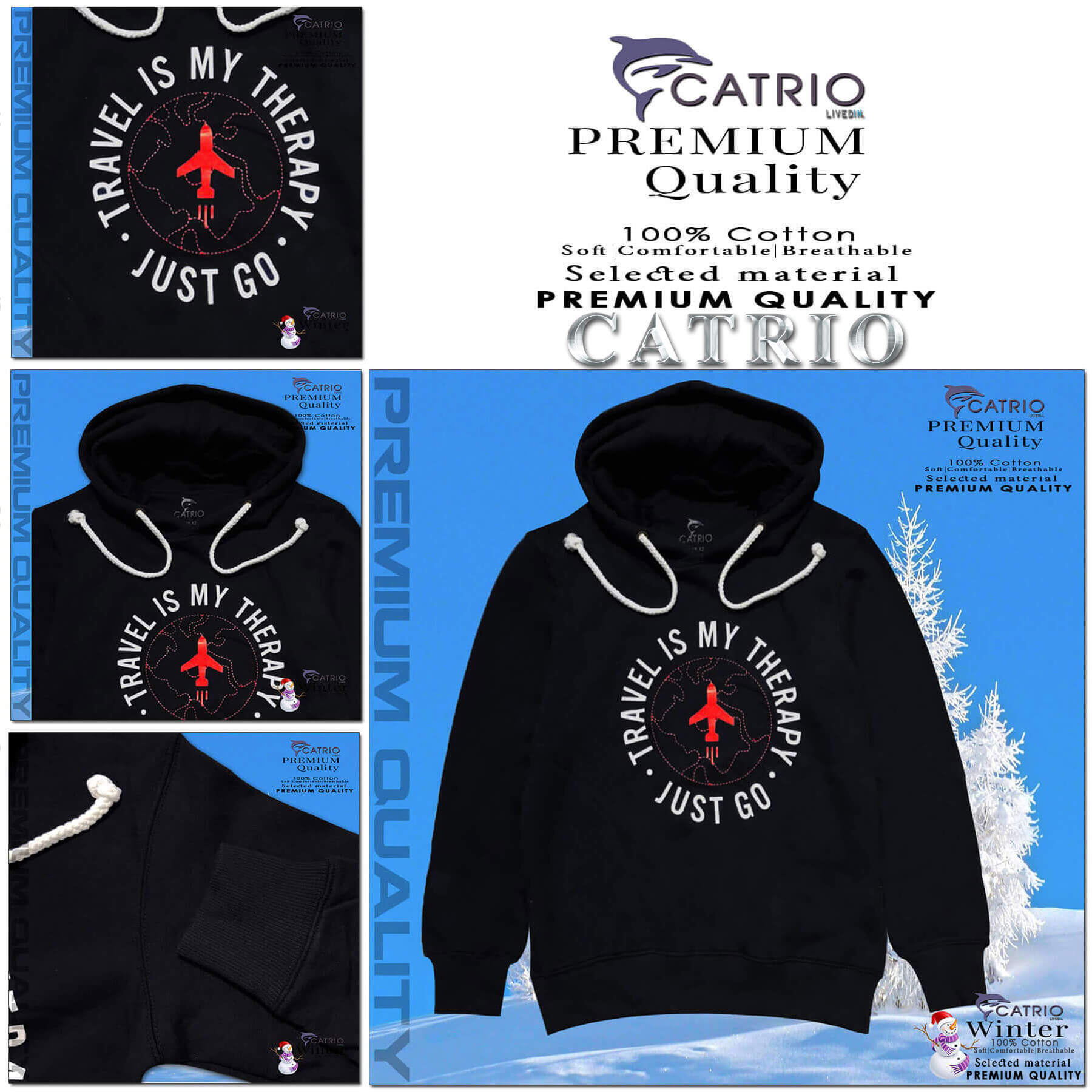 ÁO HOODIES TRẺ EM CATRIO in TÊN LỬA là áo thun dài tay có mũ có túi thời trang, vải 100% cotton dày, ấm mùa thu đông phù hợp với trẻ em bé trai, bé gái từ 9 tuổi 32kg .. 11 tuổi 50kg kết hợp quần dài cotton CATRIO thành bộ đồ đẹp MÀU ĐEN