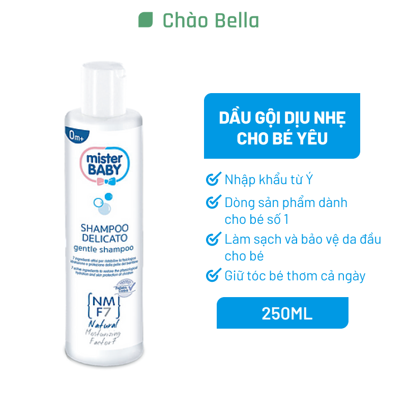 Dầu Gội Dịu Nhẹ Cho Bé Yêu Mister Baby Gentle Shampoo 250ml
