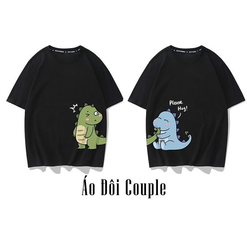 Áo Thun Đôi Khủng Long kute cực HOT - giá 1 áo
