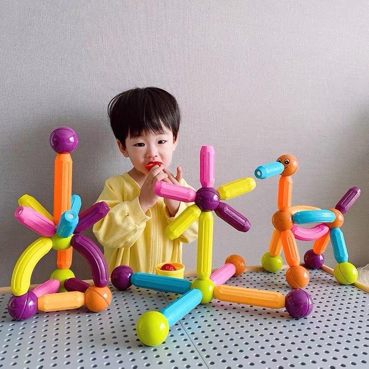 Đồ Chơi Bộ Lắp Ghép Nam Châm Từ Tính Đầy Màu Sắc Cao Cấp 36pcs