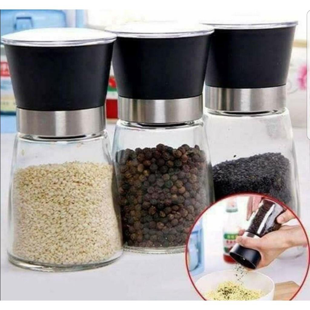 Lọ Đựng Gia Vị Thủy Tinh Kèm Thìa SENNAI 250ml Thủy Tinh Chịu Nhiệt Tặng Kèm Nhãn Tên