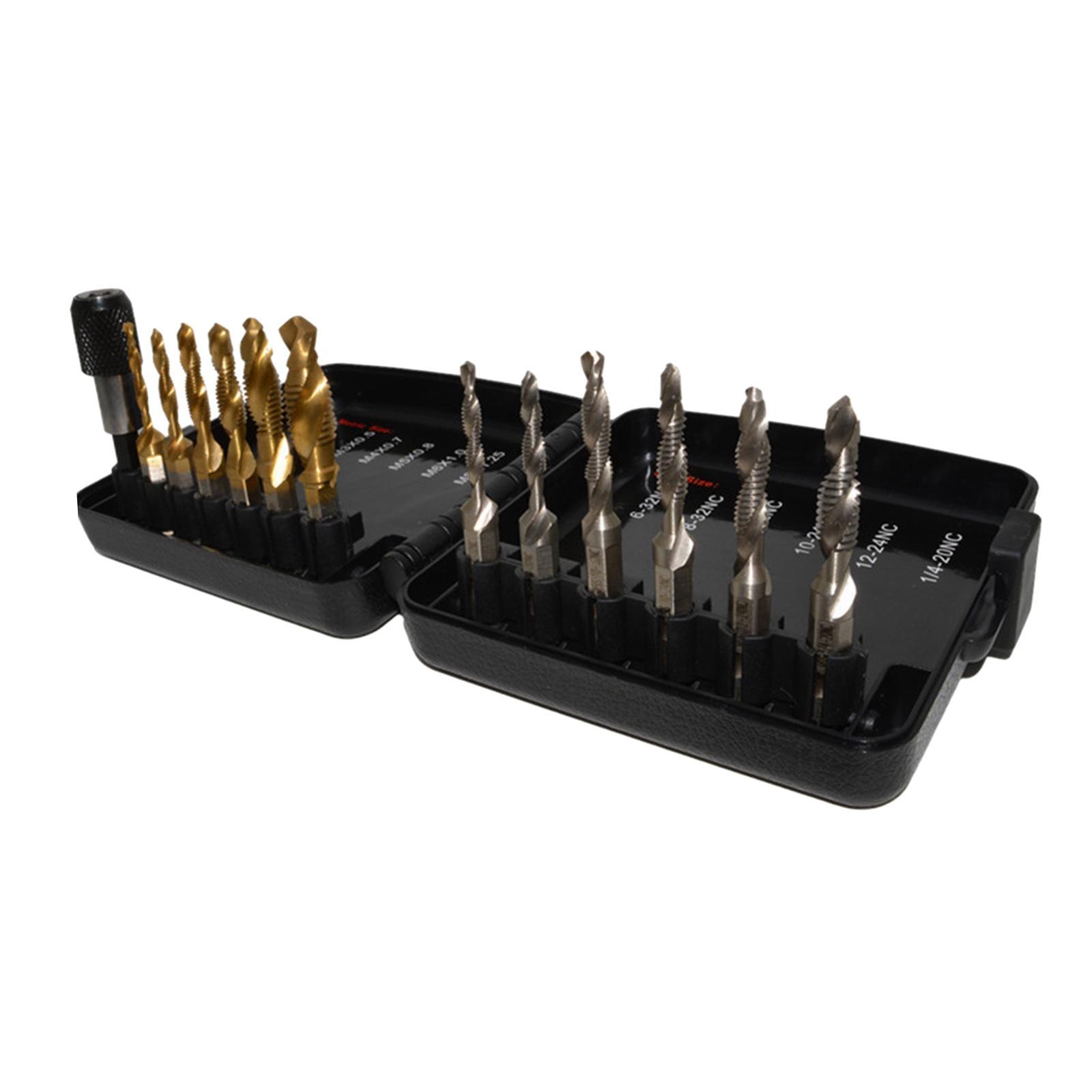 Metric SAE Thread bit drill bit Set Combination Drill bit for Tapping Deburring