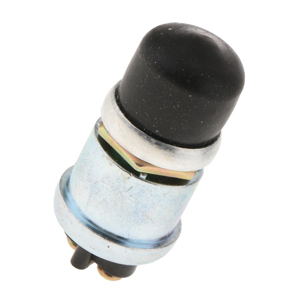 16mm AC 12V 3A Chống Nước Nhất Thời Đẩy Bắt Đầu Nút Công Tắc Đen + Bạc