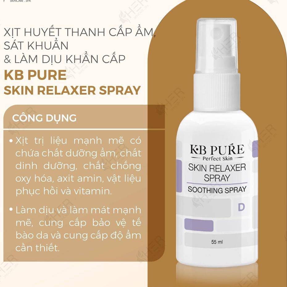 Xịt huyết thanh cấp ẩm, sát khuẩn và làm dịu khẩn cấp KB Pure Skin Relaxer Spray 60ml - Hee's Beauty