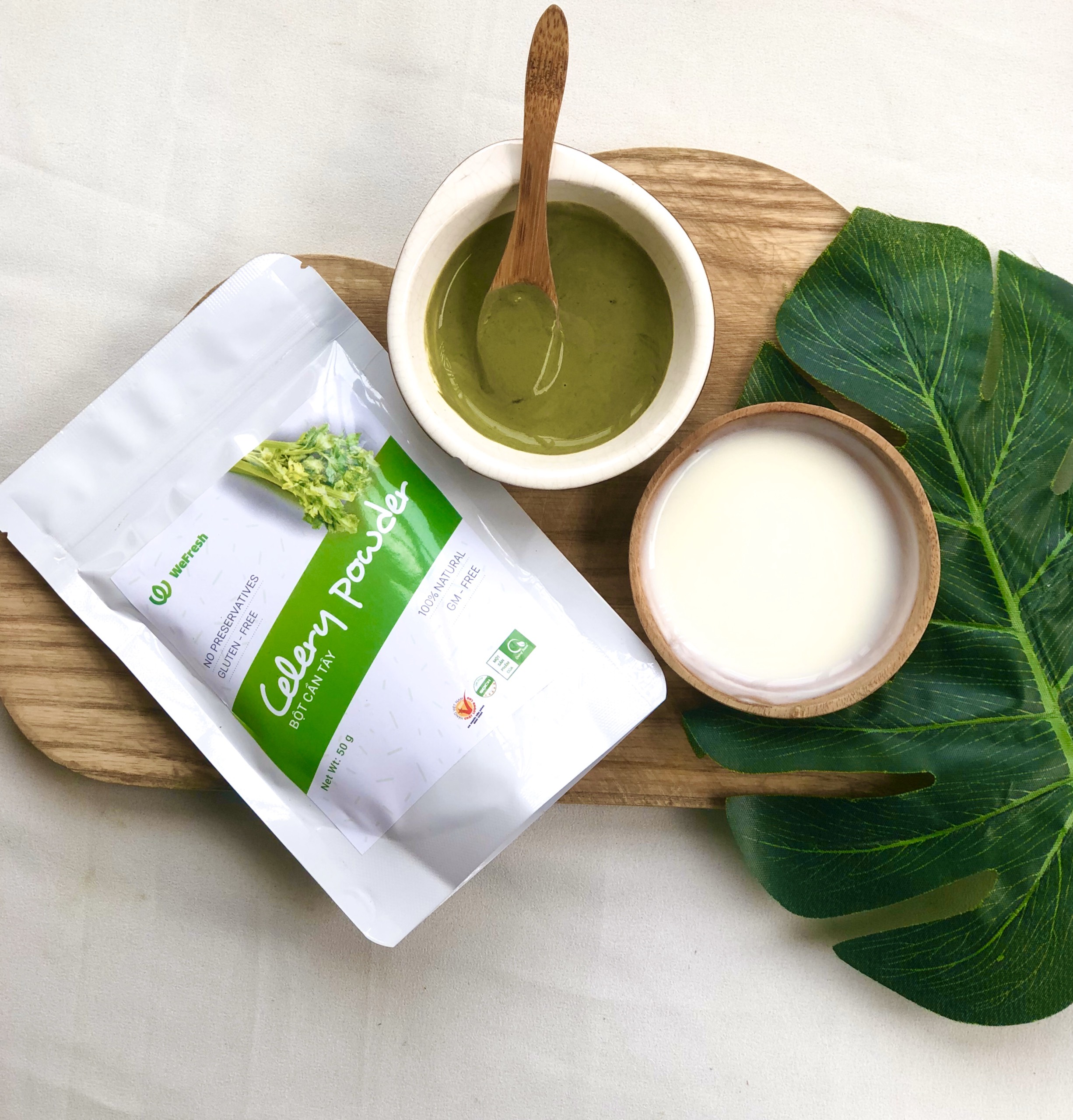 [CHÍNH HÃNG] Bột Cần Tây Wefresh 100% Nguyên Chất Sấy Lạnh - Sáng da, đẹp dáng, detox cơ thể - Gói 50 gr