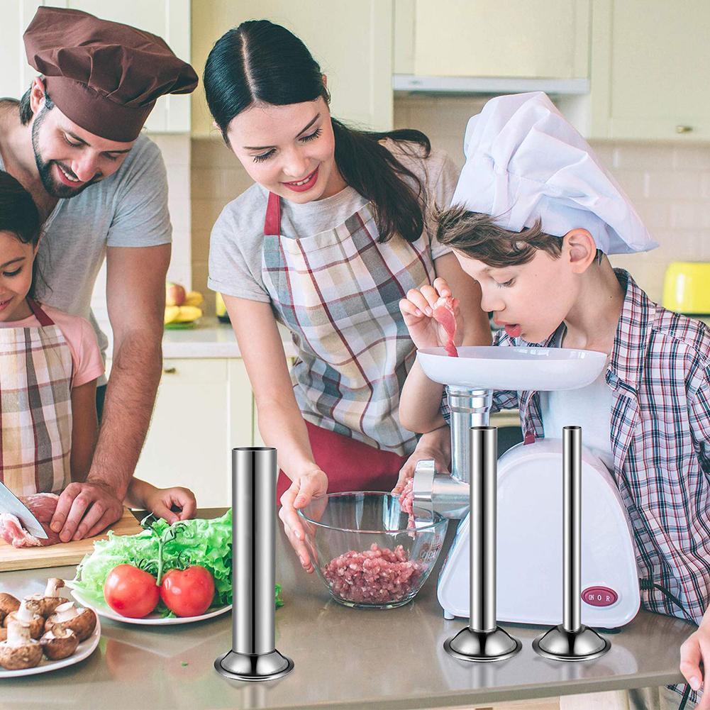 3 Cái/bộ Máy Xay Thịt Làm Xúc Xích Con Súc Sắc Làm Đầy Ống Xúc Xích Máy Làm Ống Tự Làm Xúc Xích Máy Làm Phễu Hút Vòi Phun Bếp Thịt Dụng Cụ