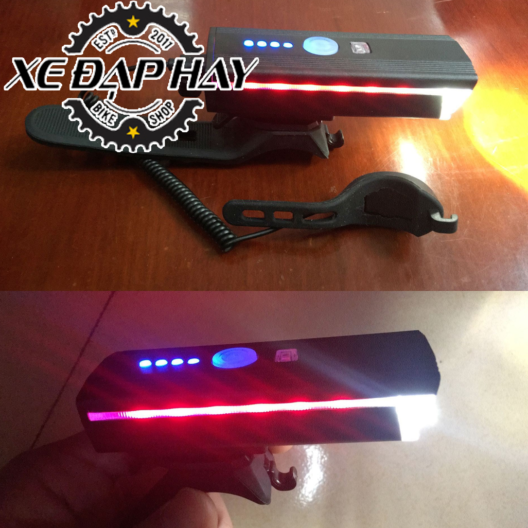 Đèn Còi Xe Đạp HYD062 Pin Polymer Siêu Bền | Sạc USB Chống Nước Mưa, Cảm Ứng Ánh Sáng Tự Bật Đèn Khi Trời Tối | Độ Sáng 300 Lumen - Âm Vang Còi 140dB | Pin 1200 mah | Có thể sáng tối đa 15 Giờ