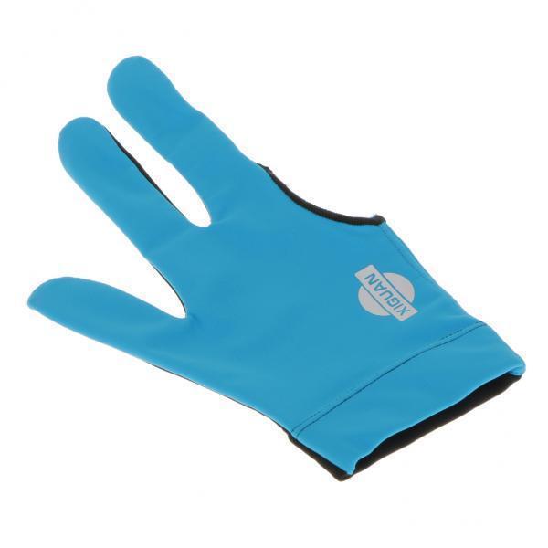 2-10pack Nylon Three Finger Right Hand Snooker Billiard Cue Pool Glove Blue