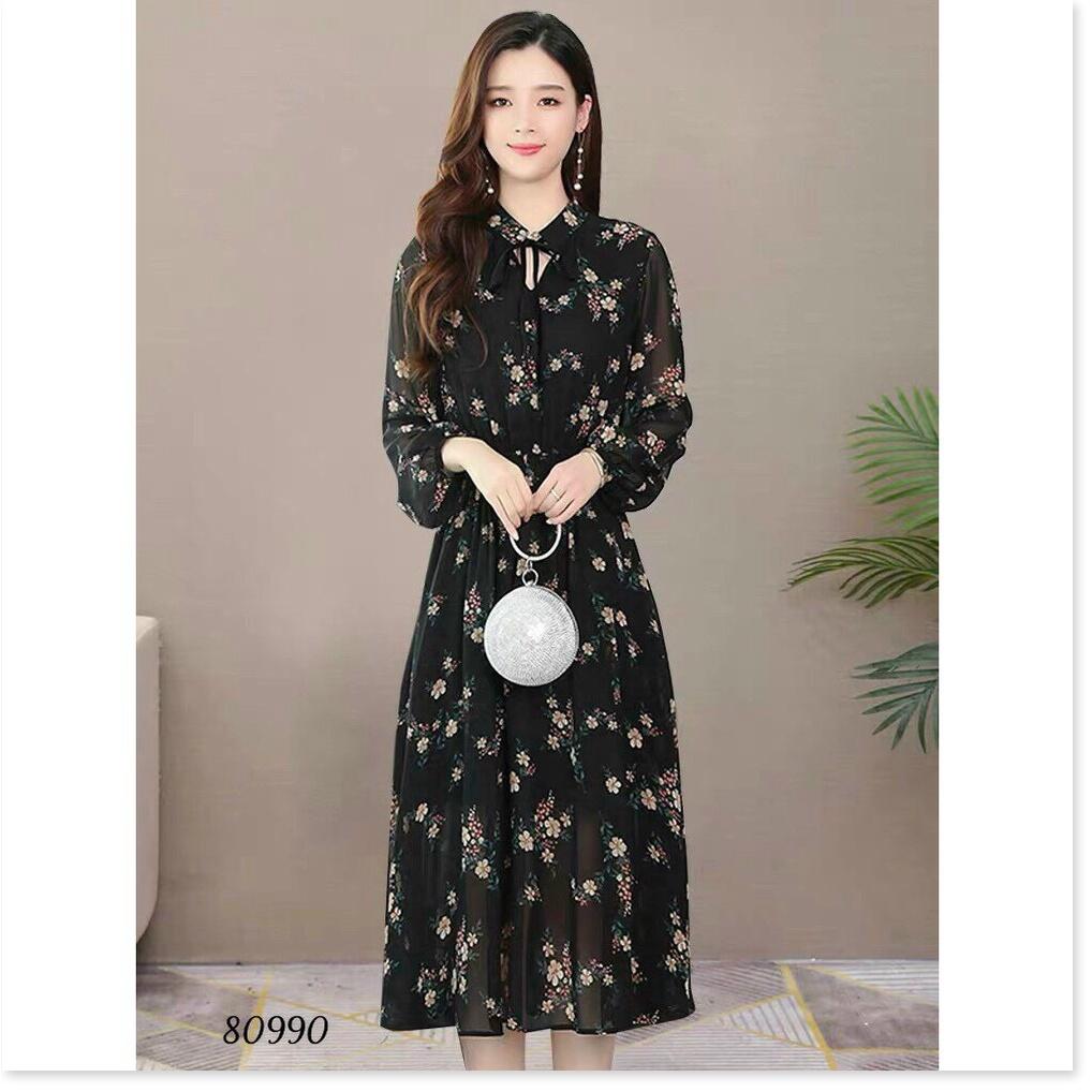 ĐẦM VOAN LỤA HOA DỰ TIỆC DÀNH CHO CÁC QUÝ CÔ KME FASHION