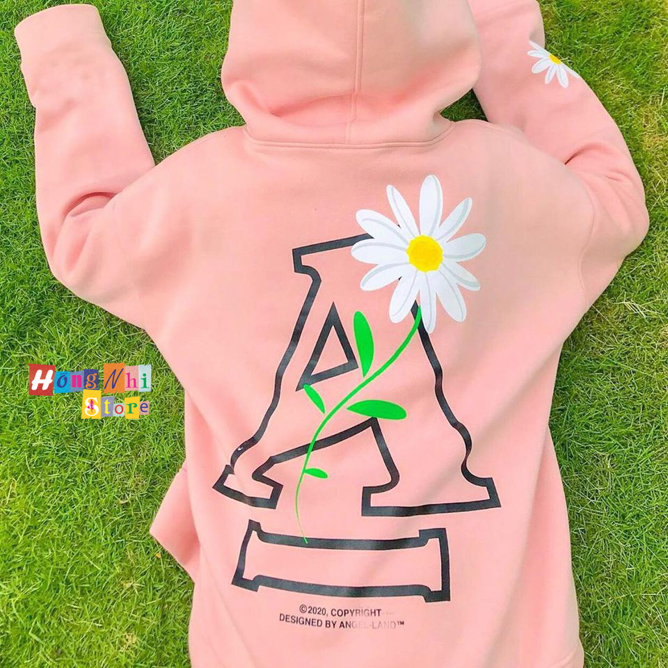 Áo Khoác Hoodie Zip In Hình Chữ A Oversize Ulzzang Unisex Dáng Rộng - MM